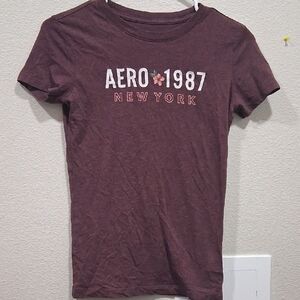 Aeropostale Maroon 'Aero 1987 New York' Graphic Tee